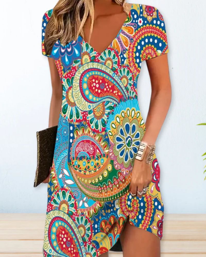 R&B | Kurzärmeliges Sommerkleid für Frauen