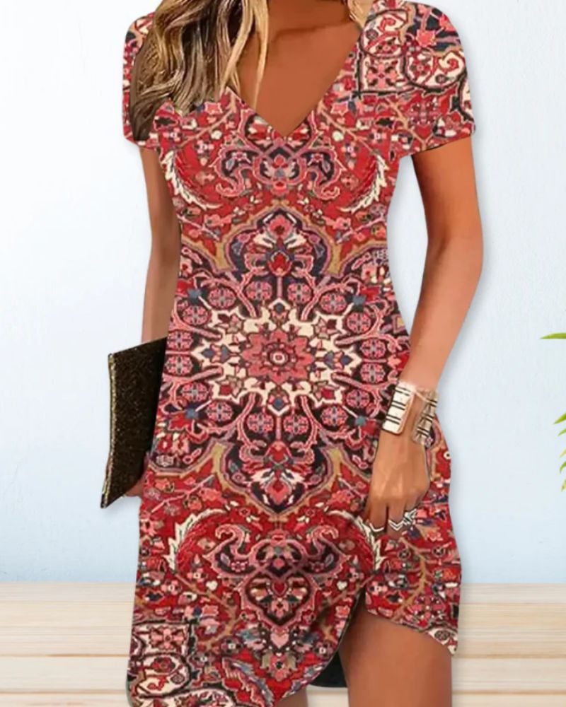 R&B | Kurzärmeliges Sommerkleid für Frauen