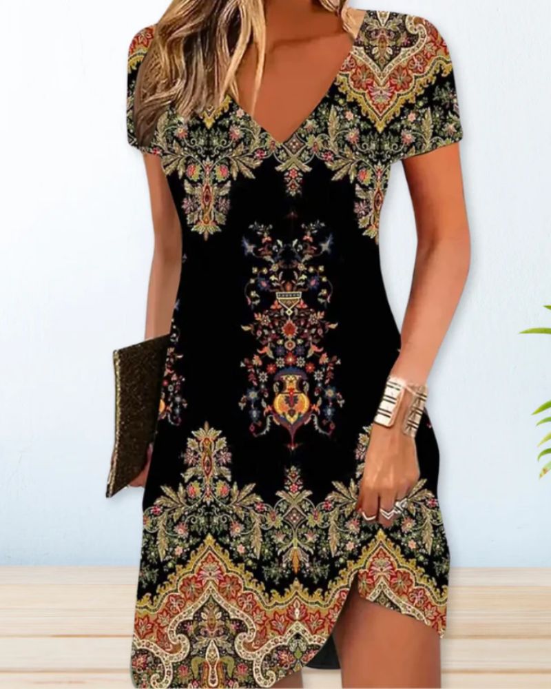 R&B | Kurzärmeliges Sommerkleid für Frauen