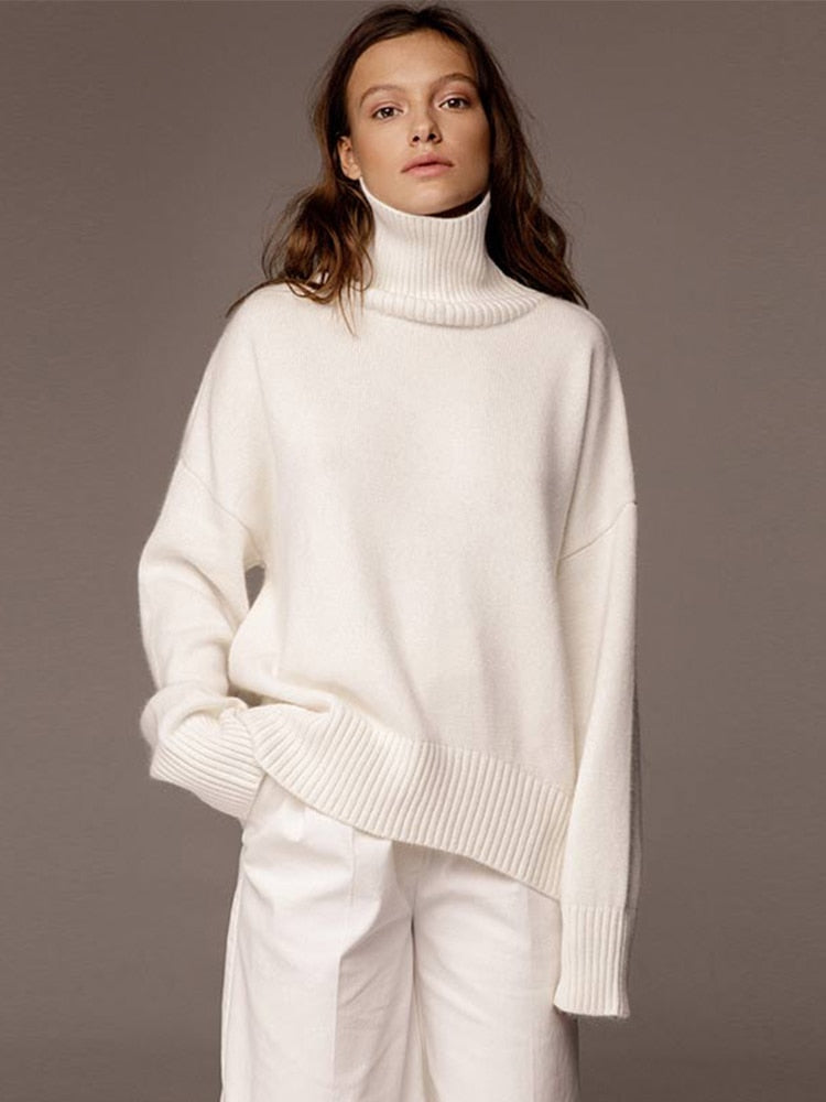 R&B | Oversized Rollkragenpullover für Damen