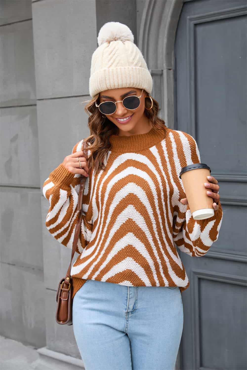 R&B | Azure Rundhals Sweatshirt mit Druck