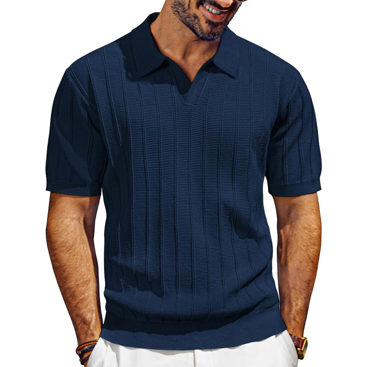 R&B | Mesh-Loch hohler Strickpullover