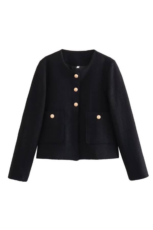 R&B | Hals Slim Fit Colorblock Damen Knopfjacke