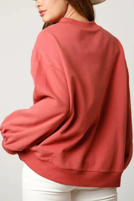 R&B | Weihnachts Süßigkeitenhaus Pailletten Lässiger Lockere Pullover