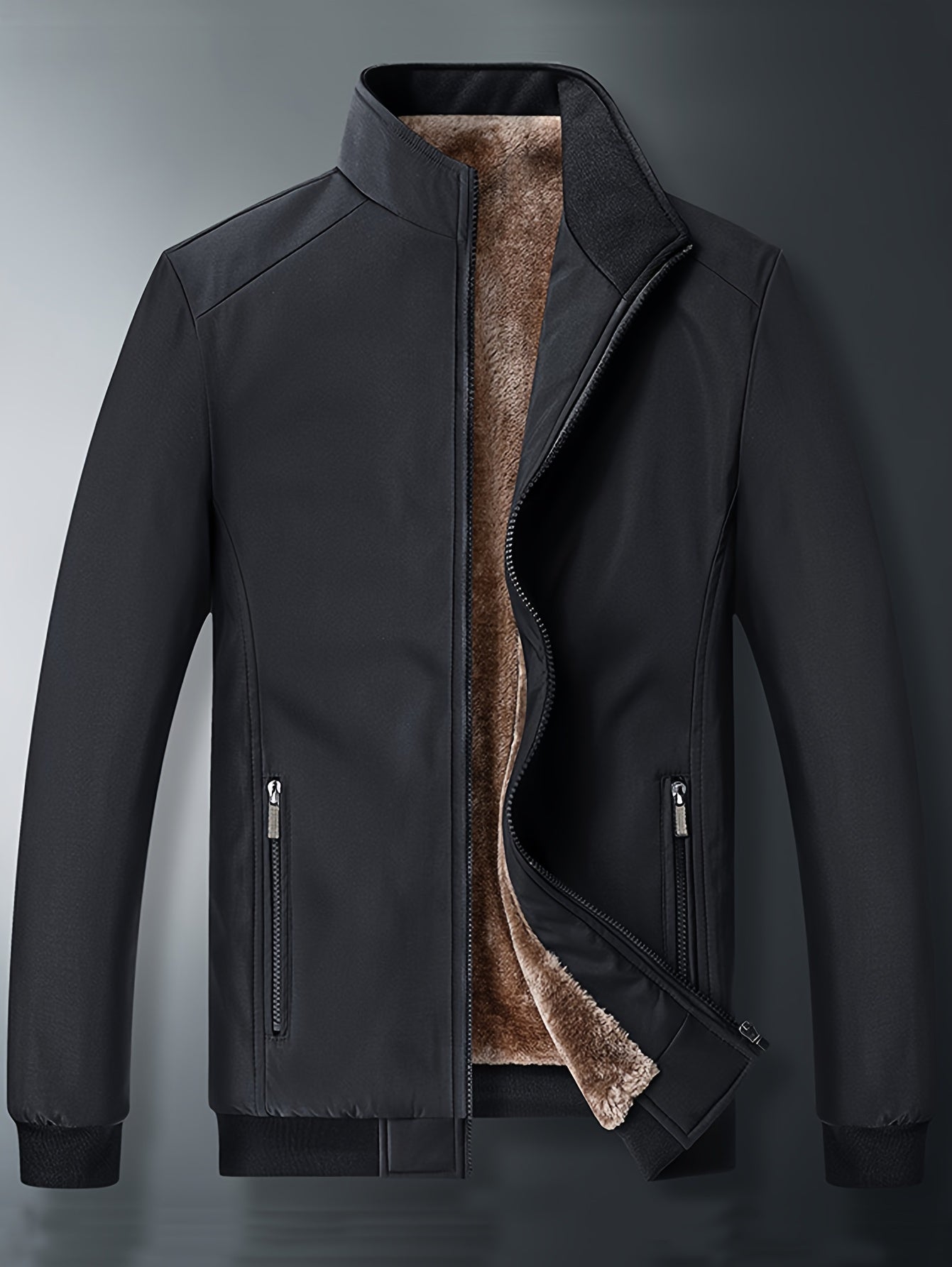 R&B | Winddichte Jacke mit Imitiertem Pelzfutter Polyester Warm und Komfortabel