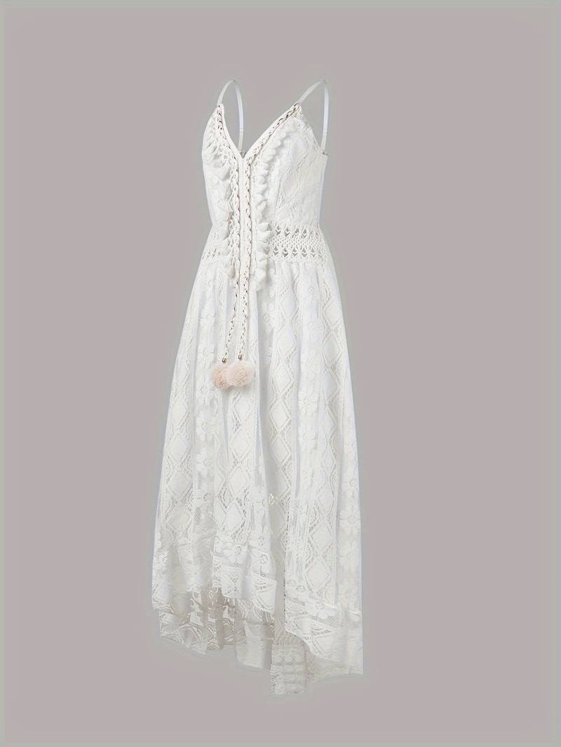 R&B – boho-maxi-sommerkleid mit spaghettiträgern und v-ausschnitt