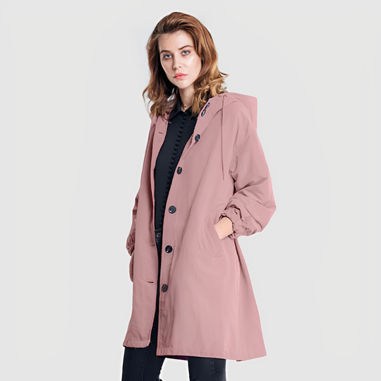R&B | Kapuzenregenmantel für Damen Herbstausgabe