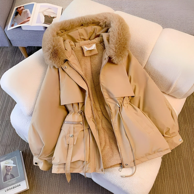 R&B | Warme Winter-Parka mit veganem Pelz für Frauen Ideal für den Winter