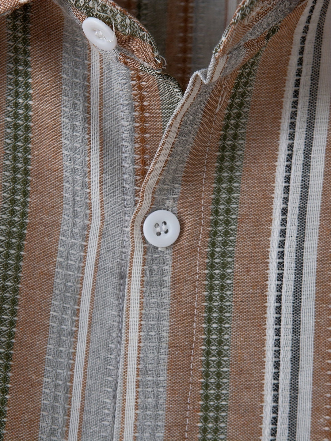 R&B | Gestreiftes Baumwoll Leinen Herrenhemd für Entspannte Looks