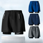 R&B | Doppellagige Herren Sport Fitness Anti-Peinlichkeit Strandhose