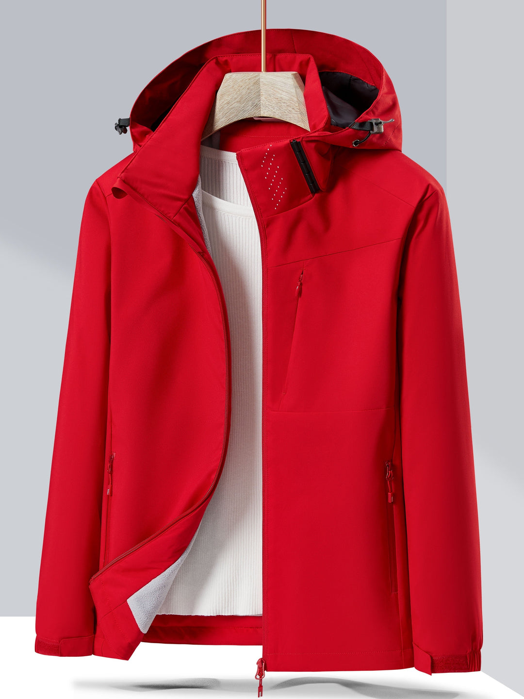 R&B | Wasserdichter Winter-Casual mit Kapuze und Fleece-Futter für Frauen Ideal für Herbst und Winter