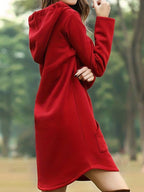 R&B | Kapuzenpullover Kleid mit Kapuze und Kängurutasche