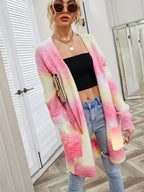 R&B | Engel Flügel Vollgröße Gefütterte Offene Vorderansicht Gradient Cardigan
