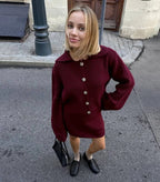R&B | Gemütlicher Strickcardigan und Lässiges Minirock-Set