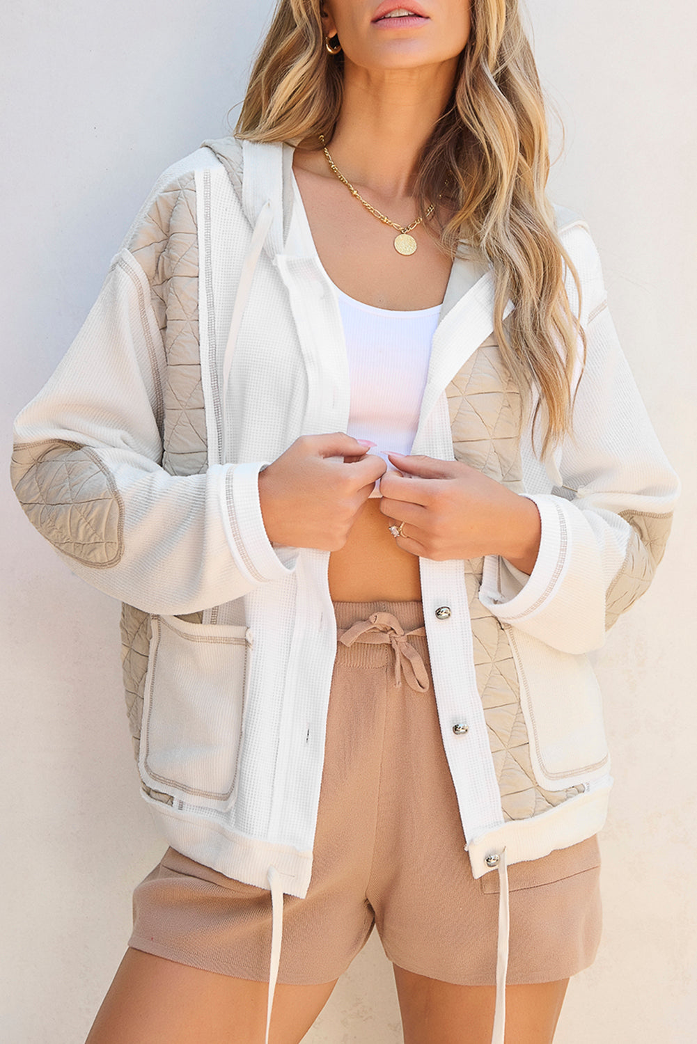 R&B | Lässige Gesteppte Jacke Baumwollmischung Funktional und Modisch