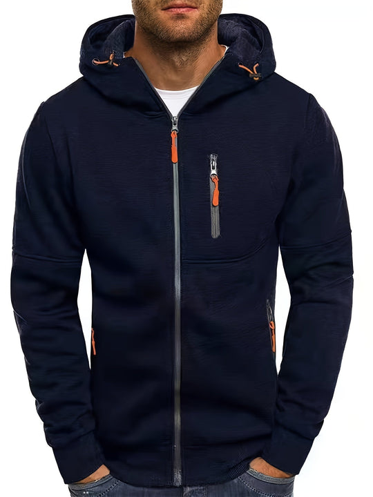 R&B | Sportliche Kapuzenjacke mit Reißverschluss Bequem und Atmungsaktiv Perfekt für Outdoor-aktivitäten