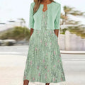 R&B | Zweiteiliges Midi-Kleid mit Blumenmuster