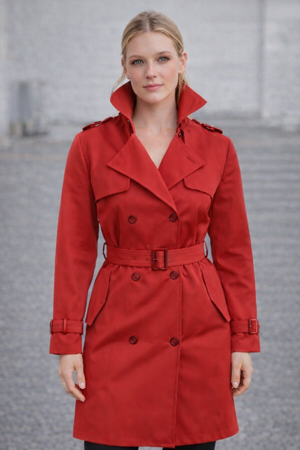R&B | Trenchcoat mit Gürtel und Doppelknopf
