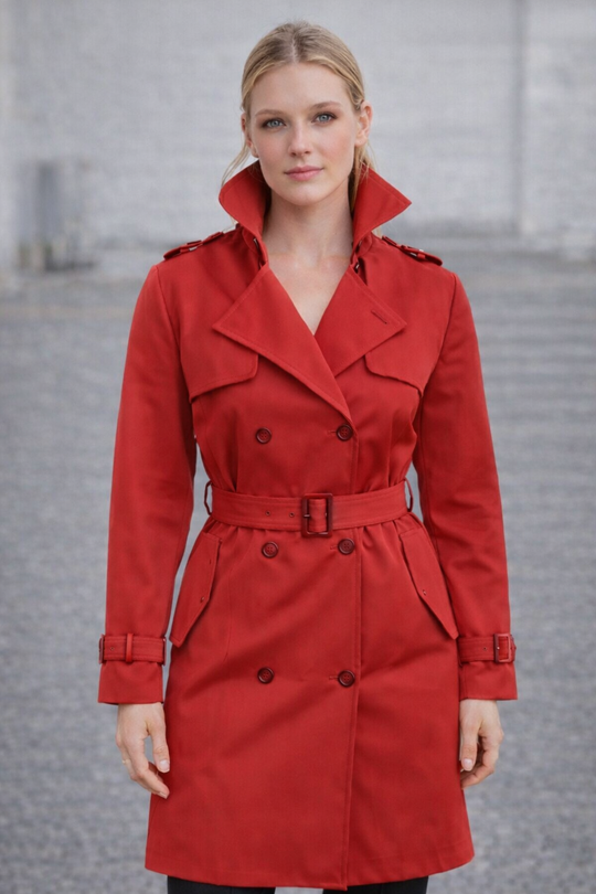 R&B | Trenchcoat mit Gürtel und Doppelknopf