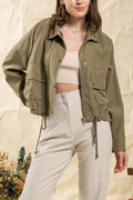 R&B | kariert Revers Mehrknopf-Zwei-Taschen-Midi-Jacke