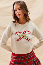 R&B | Gemütlicher Weihnachts-Zuckercone Kurzer Pullover