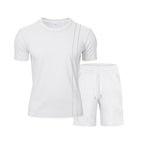 R&B | Waffel-Kurzarm-Shorts Zweiteiliges Set