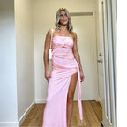 R&B | Rückenfreies Röhrentop-Kleid mit Seitenschlitz