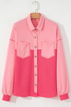 R&B | Zweifarbige Waffelstrickhemdjacke Baumwollmischung LR&Bendiger Komfort