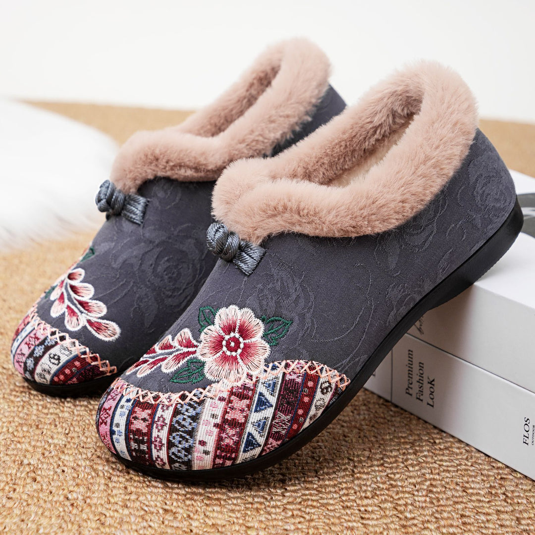 Warme Damen-Winterstiefel mit Plüschfutter R&B R&B