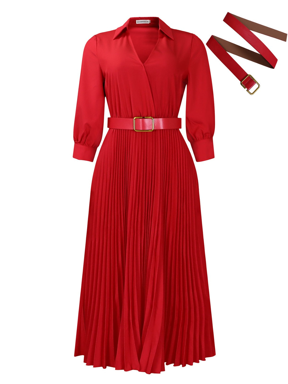 R&B | Women 's solide Farbe große Größe Kleid