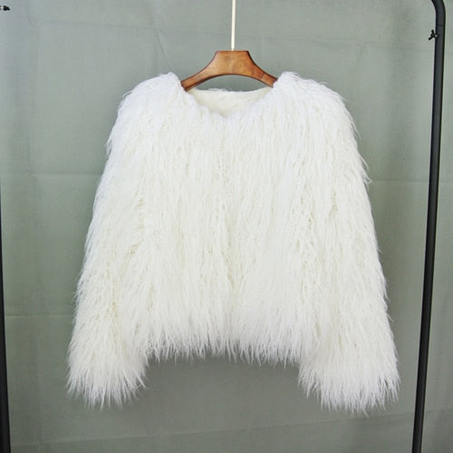 R&B | Eleganter Warmer Kunstpelzmantel Für Herbst Und Winter