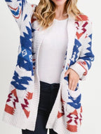 R&B | Boheme Cardigan mit Ethnischem Muster Weich und Warm Einzigartiges Design