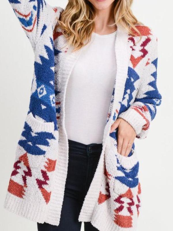 R&B | Boheme Cardigan mit Ethnischem Muster Weich und Warm Einzigartiges Design