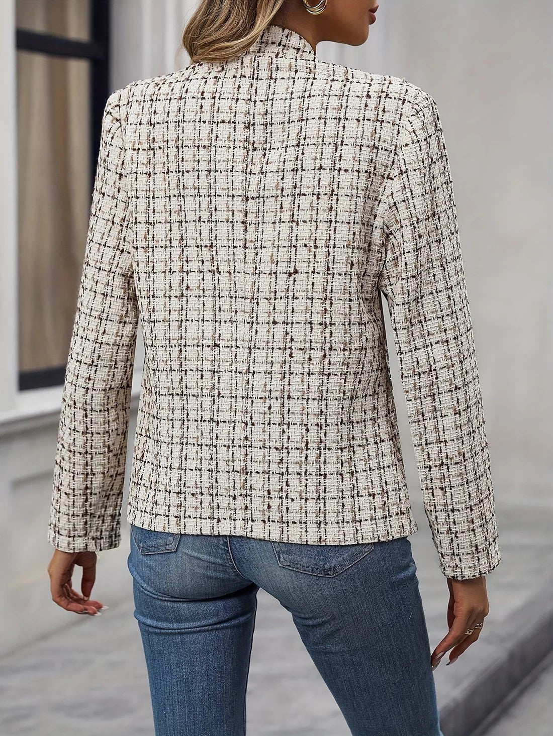 R&B | Business Blazer mit Reverskragen und Karomuster