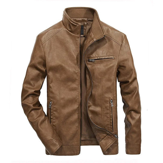 R&B | Lederjacke für Herren Frühlingsjacke mit Reißverschluss