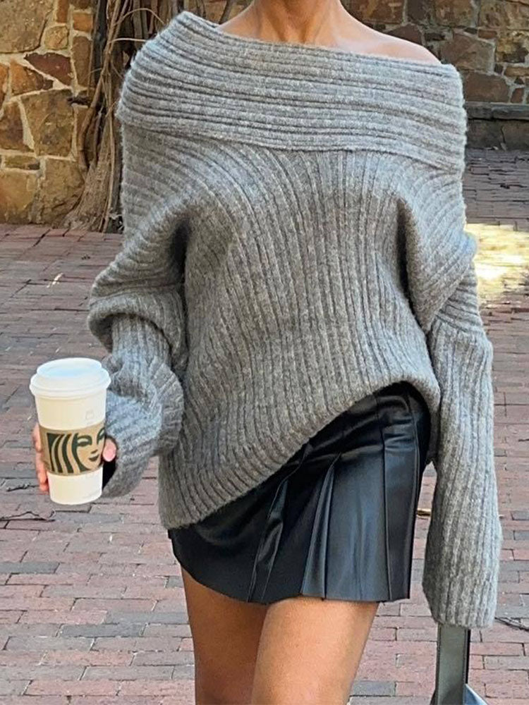 R&B | Rippstrickpullover Weiche Wolle Elegant und Warm