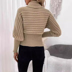 R&B | Pullover mit Hohem Kragen Geschichtete Ärmeln Modern und Warm