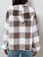R&B | Flannel Karierter Hoodie Baumwolle und Polyester Trendig und Komfortabel