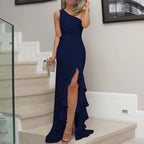 R&B | Swing-Kleid mit geteiltem Rüschensaum