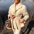 R&B | Warme kurze Jacke mit Gürtel für Damen