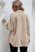 R&B | Rippierte Hemdjacke Baumwollmischung Komfortabel und Elegant