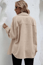 R&B | Rippierte Hemdjacke Baumwollmischung Komfortabel und Elegant