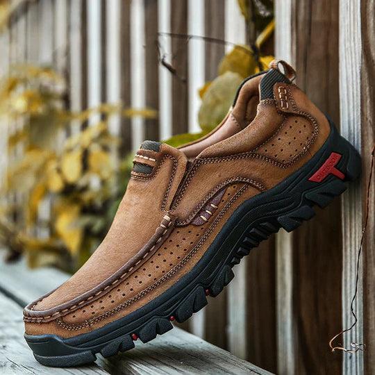 R&B | Herren-Laufschuhe Aus Leder, Leicht, Atmungsaktiv, Freizeitschuhe Zum Hineinschlüpfen