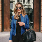 R&B | Elegante Italienische Lederbikerjacke