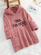 R&B | Langer Hoodie mit Print Fleece Wärme und Komfort