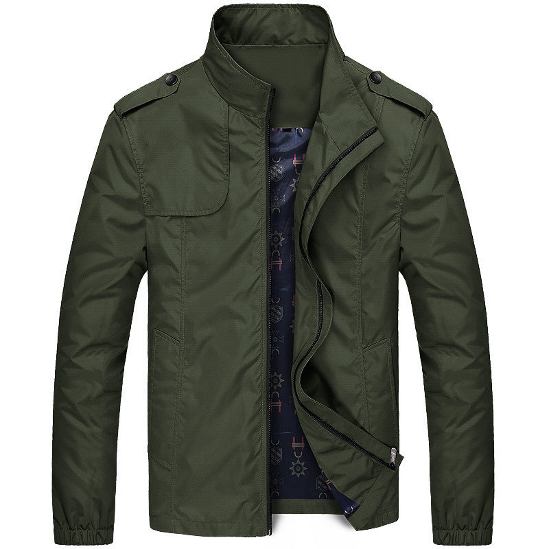 R&B | Freizeitjacke Slim Fit - Winddichte Übergangsjacke mit Stehkragen und Taschen, Modernes Design für Alltag und Outdoor