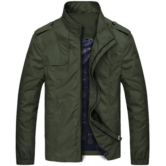 R&B | Freizeitjacke Slim Fit - Winddichte Übergangsjacke mit Stehkragen und Taschen, Modernes Design für Alltag und Outdoor