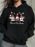 R&B | Kapuzenpullover mit Weihnachtsdruck Baumwolle Weihnachtsmann Design