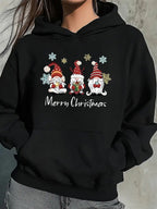 R&B | Kapuzenpullover mit Weihnachtsdruck Baumwolle Weihnachtsmann Design