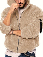 R&B Teddyjacke mit Reißverschluss für Männer